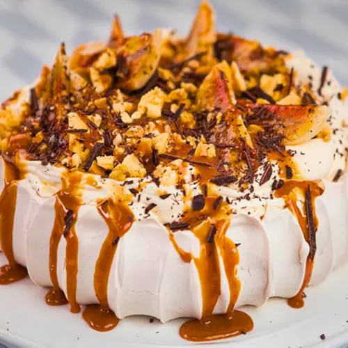 Pavlova de Caramelo Crocante